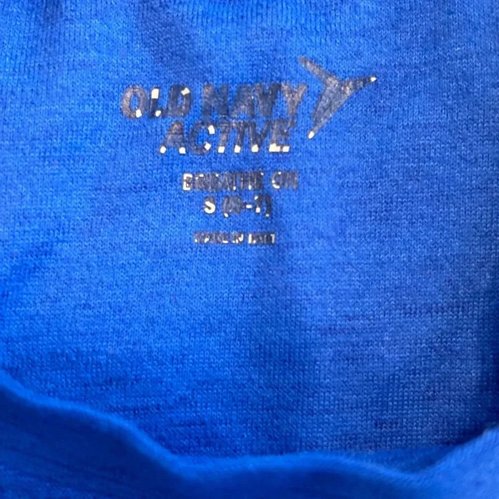 Old Navy Royal Blue Long Sleeve Athletic Thermal Under Shirt Size Small 6/7